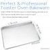 Baking Sheet Set of 2 Bastwe Stainless Steel Cookie Sheet 2 Pieces 16 inch Professional Toaster Oven Bakeware Baking Pan Healthy & Non Toxic Mirror Finish & Rust Free Easy Clean & Dishwasher Safe - B07CBSQG5J